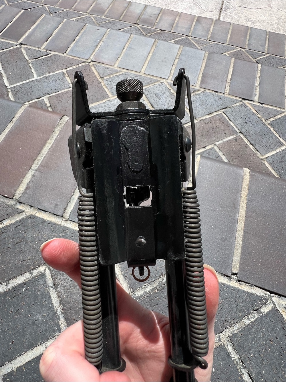 9 Inch Black Bipod for Hunting - Picture 9 of 10